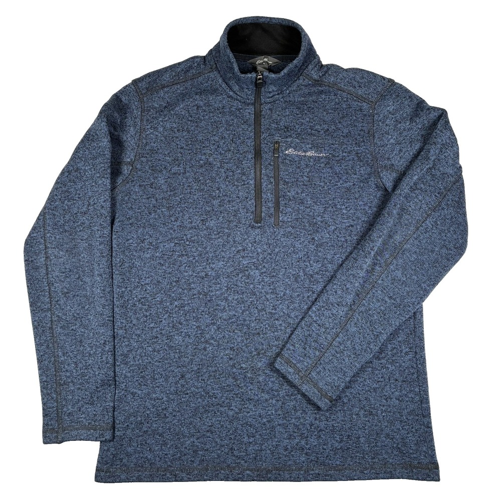 Eddie Bauer Radiator Fleece Pullover 1/4 Zip Men's M Blue Gorpcore Cabincore